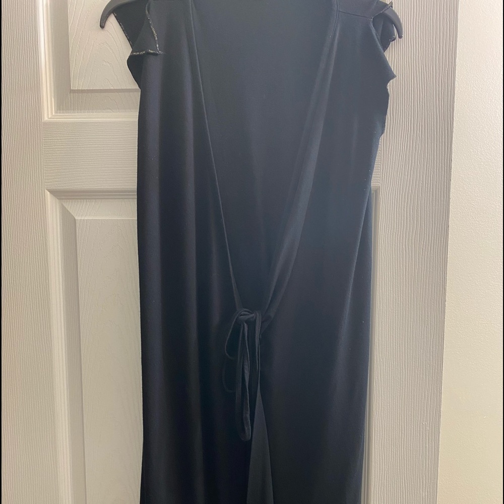 Jcrew black wrap dress